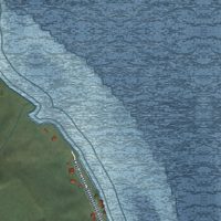 Second close-up of the map of Lowell Point, Alaska print showing more streets and buildings