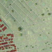 Second close-up of the map of Lower Lawrenceville, Pennsylvania print showing more streets and buildings