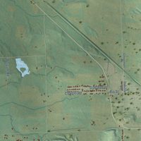 Second close-up of the map of Lowville, Wisconsin print showing more streets and buildings