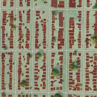 Second close-up of the map of Loyal Heights, Washington print showing more streets and buildings