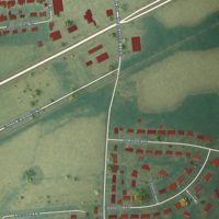Second close-up of the map of Lucama, North Carolina print showing more streets and buildings