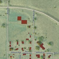 Second close-up of the map of Lucas, Kansas print showing more streets and buildings