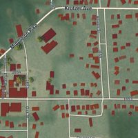 Second close-up of the map of Luckey, Ohio print showing more streets and buildings