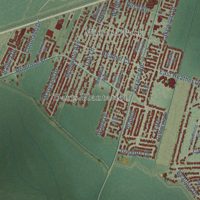 Second close-up of the map of Luling, Louisiana print showing more streets and buildings