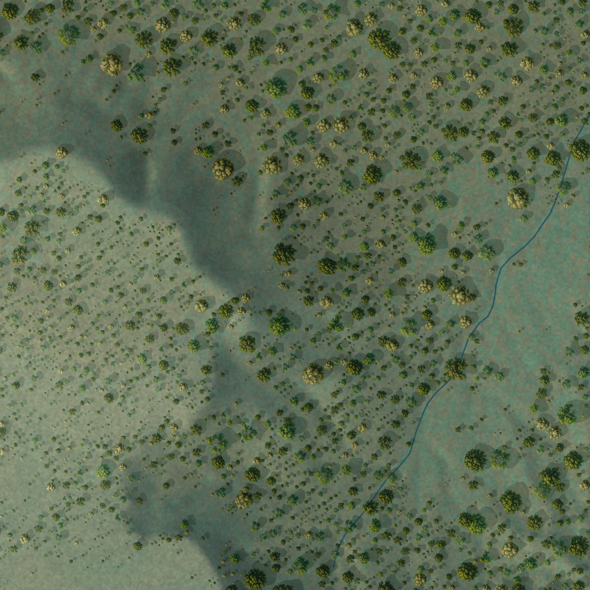 Second close-up of the map of Luna, New Mexico print showing more streets and buildings