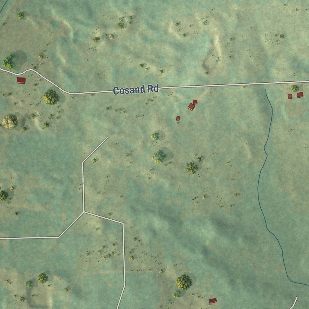 Second close-up of the map of Lupton, Michigan print showing more streets and buildings