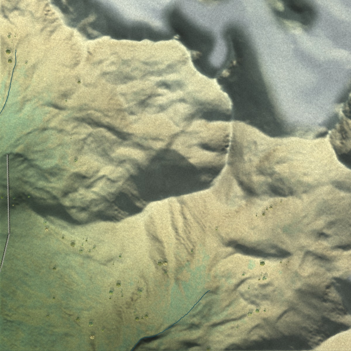 Second close-up of the map of Lutak, Alaska print showing more streets and buildings