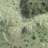 Second close-up of the map of Lybrook, New Mexico print showing more streets and buildings