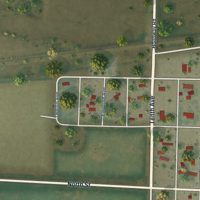 Second close-up of the map of Lyman, Nebraska print showing more streets and buildings