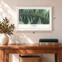 Lynch, Kentucky map, 12 x 18 inch print in a white frame in an entryway