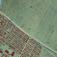 Second close-up of the map of Lyndhurst, New Jersey print showing more streets and buildings