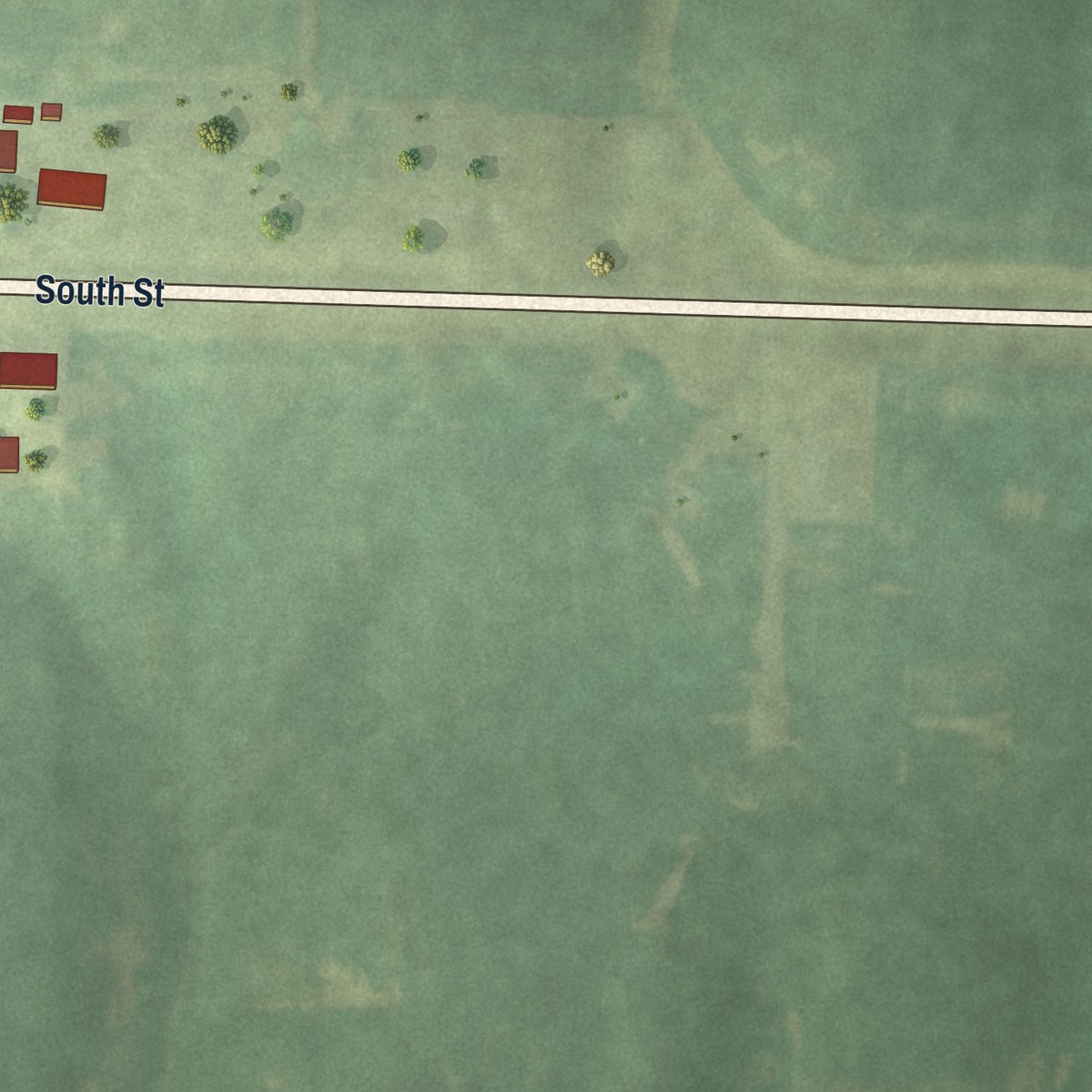 Second close-up of the map of Lynn Center, Illinois print showing more streets and buildings