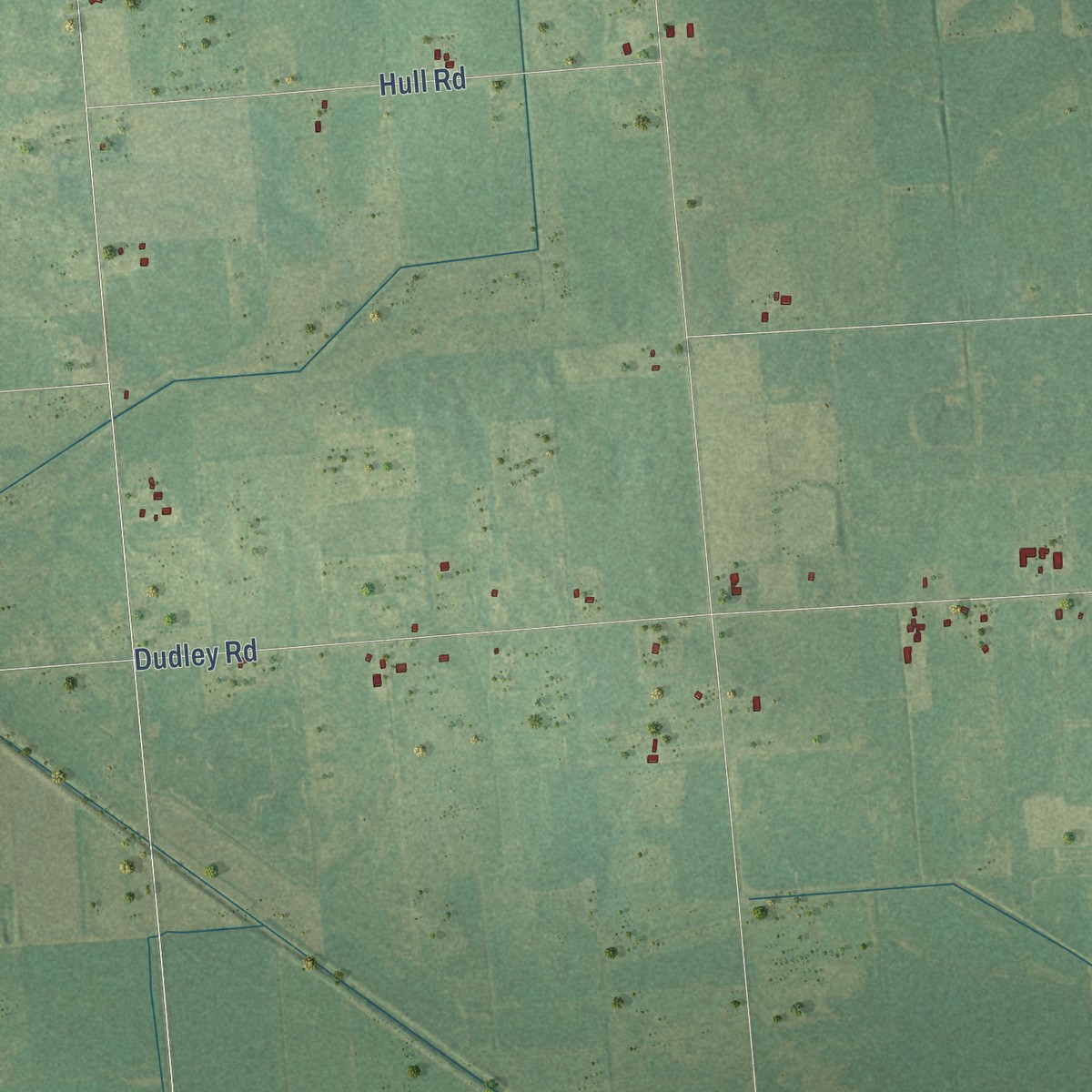 Second close-up of the map of Lynn, Michigan print showing more streets and buildings