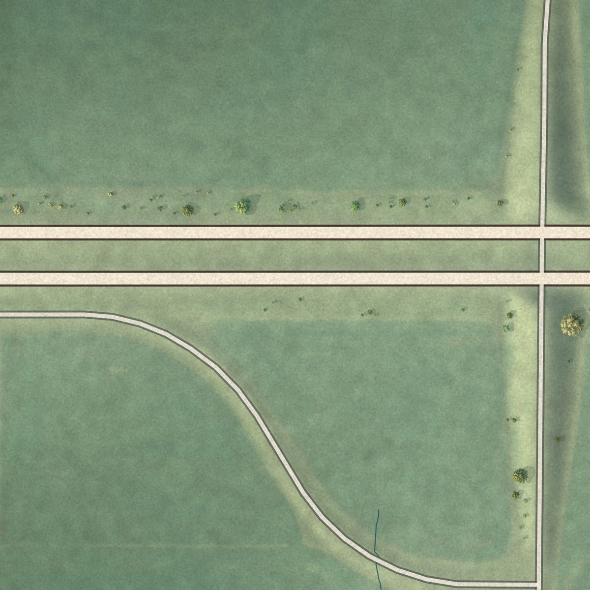 Second close-up of the map of Lynnville, Illinois print showing more streets and buildings