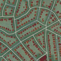 Second close-up of the map of Lyon Village, Virginia print showing more streets and buildings