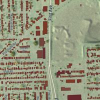 Second close-up of the map of Lyons, Illinois print showing more streets and buildings