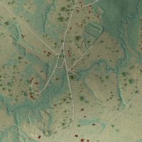 Second close-up of the map of Lyons, Texas print showing more streets and buildings
