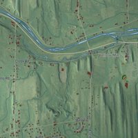 Second close-up of the map of Macedon, New York print showing more streets and buildings