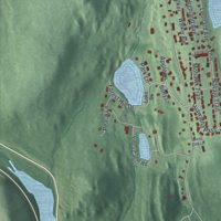 Second close-up of the map of Macopin, New Jersey print showing more streets and buildings