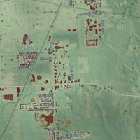 Second close-up of the map of Madison, Michigan print showing more streets and buildings