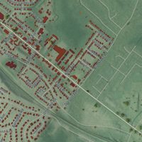 Second close-up of the map of Madison, New Jersey print showing more streets and buildings