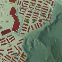 Second close-up of the map of Madison Park, New Jersey print showing more streets and buildings