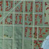 Second close-up of the map of Madison Park, Washington print showing more streets and buildings