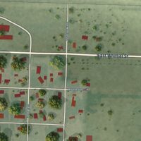Second close-up of the map of Madrid, Nebraska print showing more streets and buildings