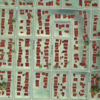 Second close-up of the map of Madrona, Washington print showing more streets and buildings