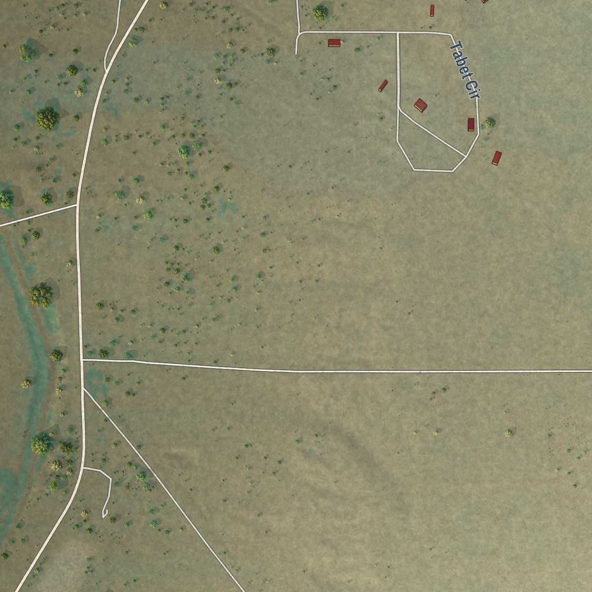 Second close-up of the map of Madrone, New Mexico print showing more streets and buildings