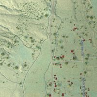 Second close-up of the map of Maeser, Utah print showing more streets and buildings