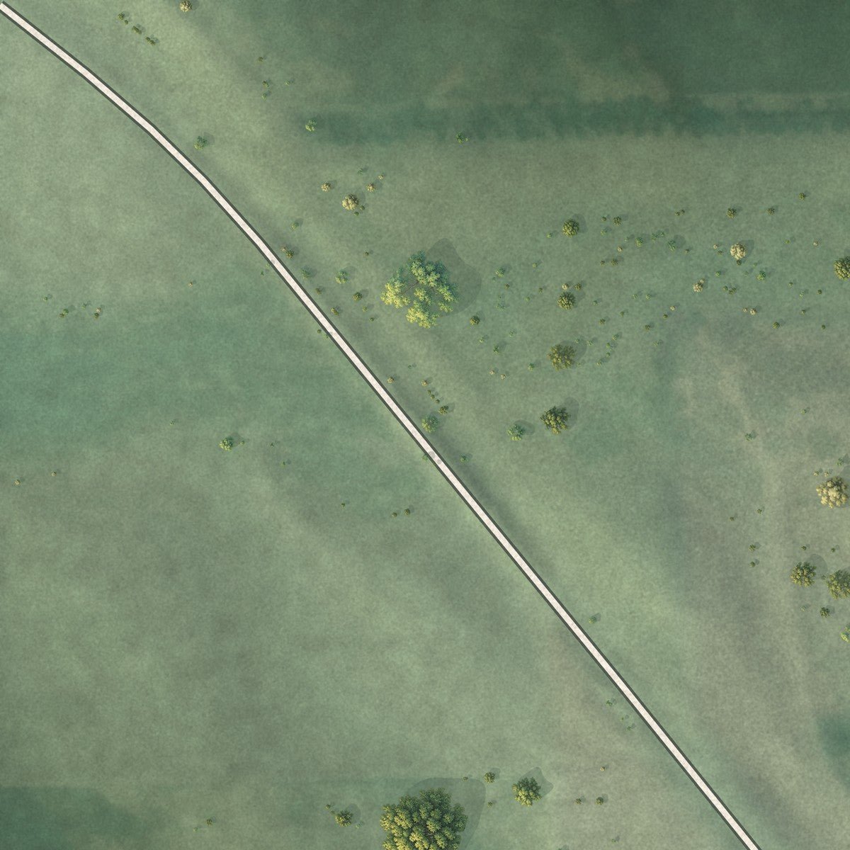 Second close-up of the map of Magnet, Nebraska print showing more streets and buildings