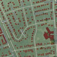Second close-up of the map of Magnolia, New Jersey print showing more streets and buildings