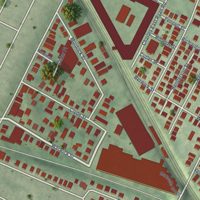Second close-up of the map of Magoun Square, Massachusetts print showing more streets and buildings