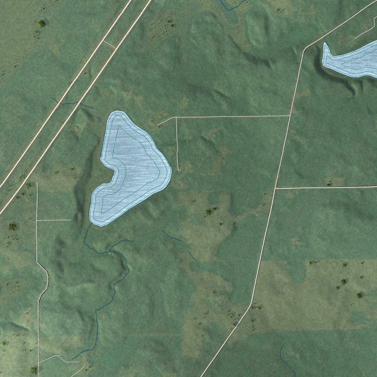 Second close-up of the map of Mahtowa, Minnesota print showing more streets and buildings