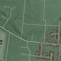 Second close-up of the map of Maineville, Ohio print showing more streets and buildings