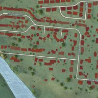 Second close-up of the map of Mallow, Virginia print showing more streets and buildings