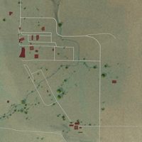 Second close-up of the map of Malmstrom AFB, Montana print showing more streets and buildings
