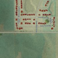 Second close-up of the map of Malta, Illinois print showing more streets and buildings