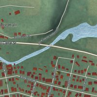 Second close-up of the map of Malvern, Ohio print showing more streets and buildings