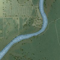 Second close-up of the map of Manatee Road, Florida print showing more streets and buildings