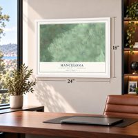 Mancelona, Antrim County, Michigan map, 18 x 24 inch print in a white frame in a home office