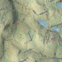 Second close-up of the map of Manchester, Wayne County, Pennsylvania print showing more streets and buildings