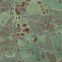 Second close-up of the map of Manheim, Lancaster County, Pennsylvania print showing more streets and buildings