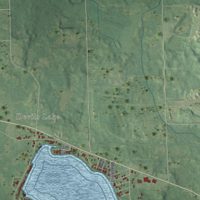Second close-up of the map of Manitou Beach-Devils Lake, Michigan print showing more streets and buildings