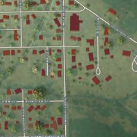 Second close-up of the map of Manlius, Illinois print showing more streets and buildings