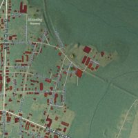 Second close-up of the map of Manning, South Carolina print showing more streets and buildings