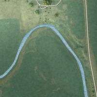 Second close-up of the map of Mantador, North Dakota print showing more streets and buildings
