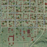 Second close-up of the map of Manti, Utah print showing more streets and buildings