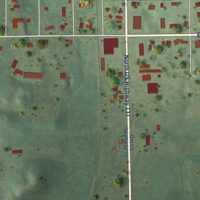 Second close-up of the map of Manton, Michigan print showing more streets and buildings